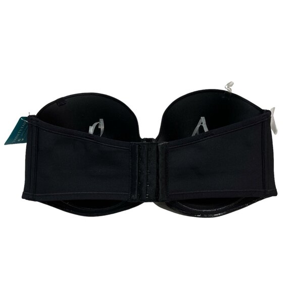 Vanity Fair Bra Womens 38DD Black Beauty Back Smoothing Strapless Underwire - Picture 2 of 6